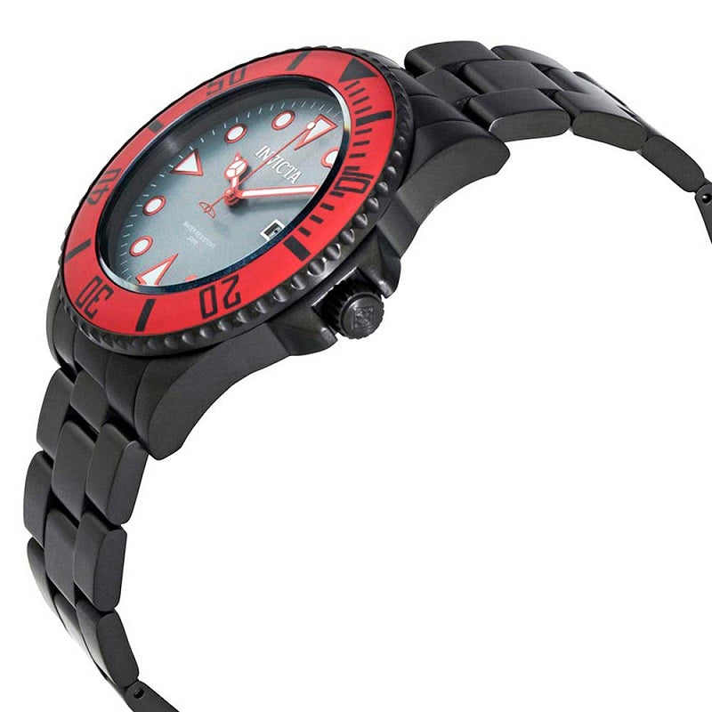 Invicta Pro Diver 90296 Mens Black Red and Grey Watch