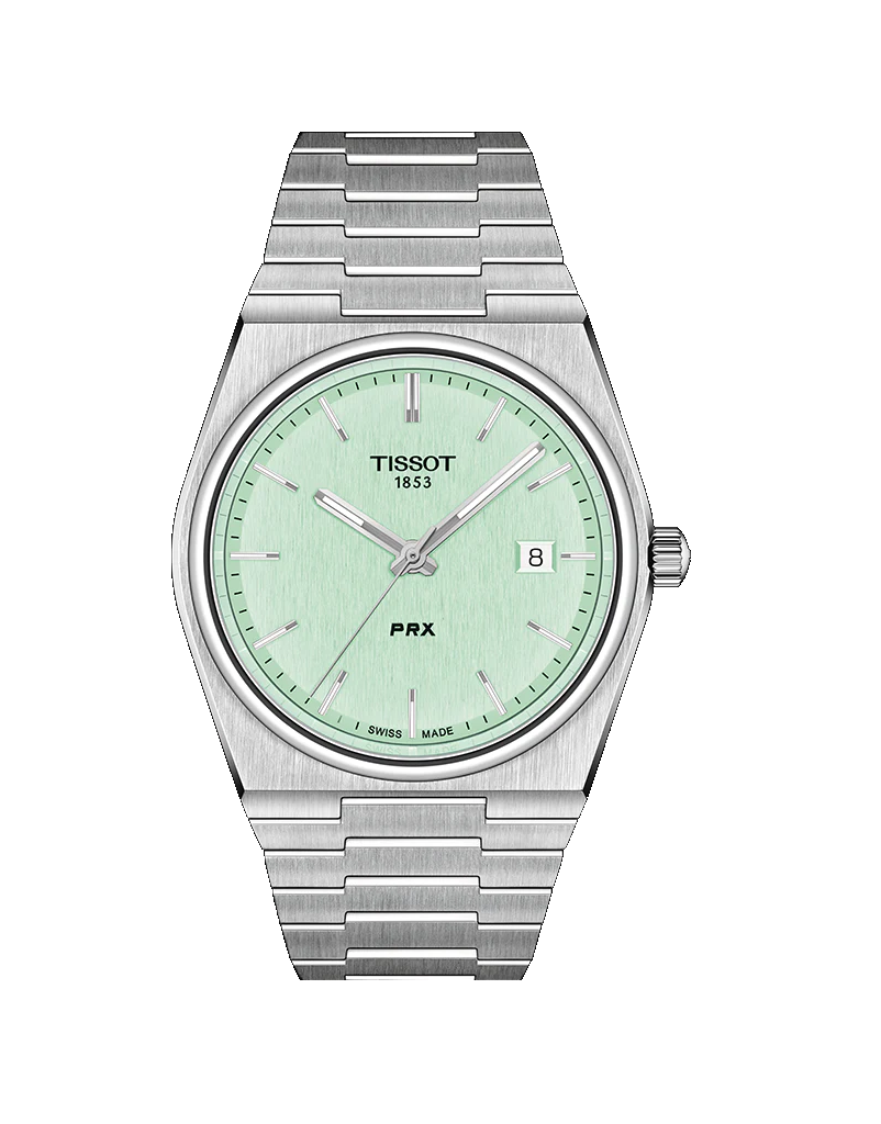 Tissot PRX Silver/ Light Green face Men's Watch - T137.410.11.091.01