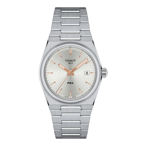 Tissot PRX Silver/ Rose Gold Accents Womens Watch - T137.210.11.031.00