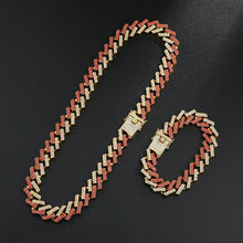 Load image into Gallery viewer, ICED OUT 15mm Cuban Chain Necklace/ Bracelet