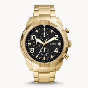 Fossil "Bronson" FS5877 Mens Gold and Black Chronograph Watch