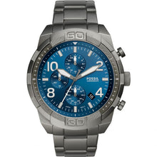 Load image into Gallery viewer, Fossil &quot;Bronson&quot; FS5711 Mens Gunmetal Grey and Blue Chronograph Watch