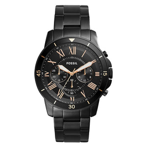 Fossil "Grant" FS5374 Mens Black and Rose Gold Chronograph Watch