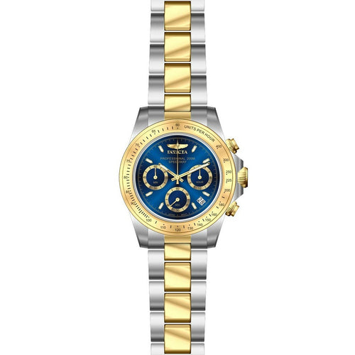 Invicta Speedway 3644 Mens Gold, Silver and Blue Chronograph Watch