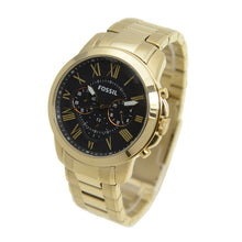 Load image into Gallery viewer, Fossil &quot;Grant&quot; FS4815 Mens Gold and Black Chronograph Watch
