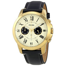 Load image into Gallery viewer, Fossil &quot;Grant&quot; FS5272 Mens Gold and White Chronograph Watch