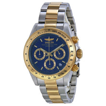 Load image into Gallery viewer, Invicta Speedway 3644 Mens Gold, Silver and Blue Chronograph Watch