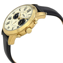Load image into Gallery viewer, Fossil &quot;Grant&quot; FS5272 Mens Gold and White Chronograph Watch