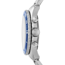 Load image into Gallery viewer, Fossil &quot;FB-03&quot; FS5724 Mens Silver and Blue Chronograph Watch