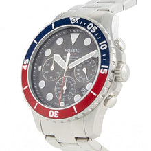 Load image into Gallery viewer, Fossil &quot;FB-03&quot; FS5767 Mens Silver, Black, Blue and Red Chronograph Watch