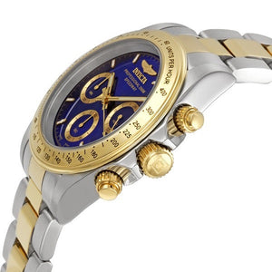 Invicta Speedway 3644 Mens Gold, Silver and Blue Chronograph Watch