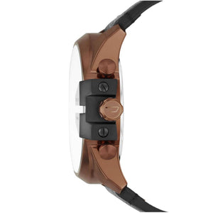 Diesel Watches | Mens Diesel Watch | DZ4459 Copper/ Black leather Mega Chief