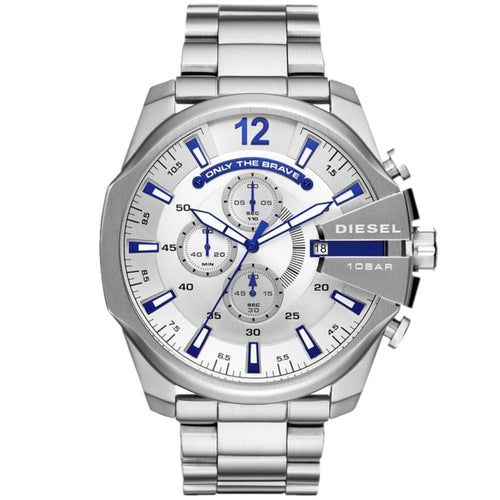 Diesel Watches | Mens Diesel Watch | DZ4477 Silver Mega Chief