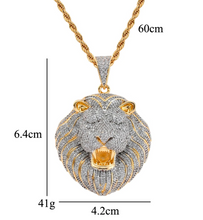 Load image into Gallery viewer, LIONS HEAD iced out Pendant and Chain