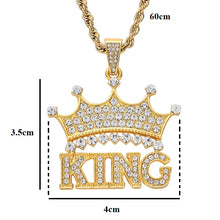 Load image into Gallery viewer, KINGS CROWN iced out Pendant and Chain