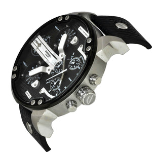 Diesel Watches | Mens Diesel Watches | DZ7313 Black leather \ silver